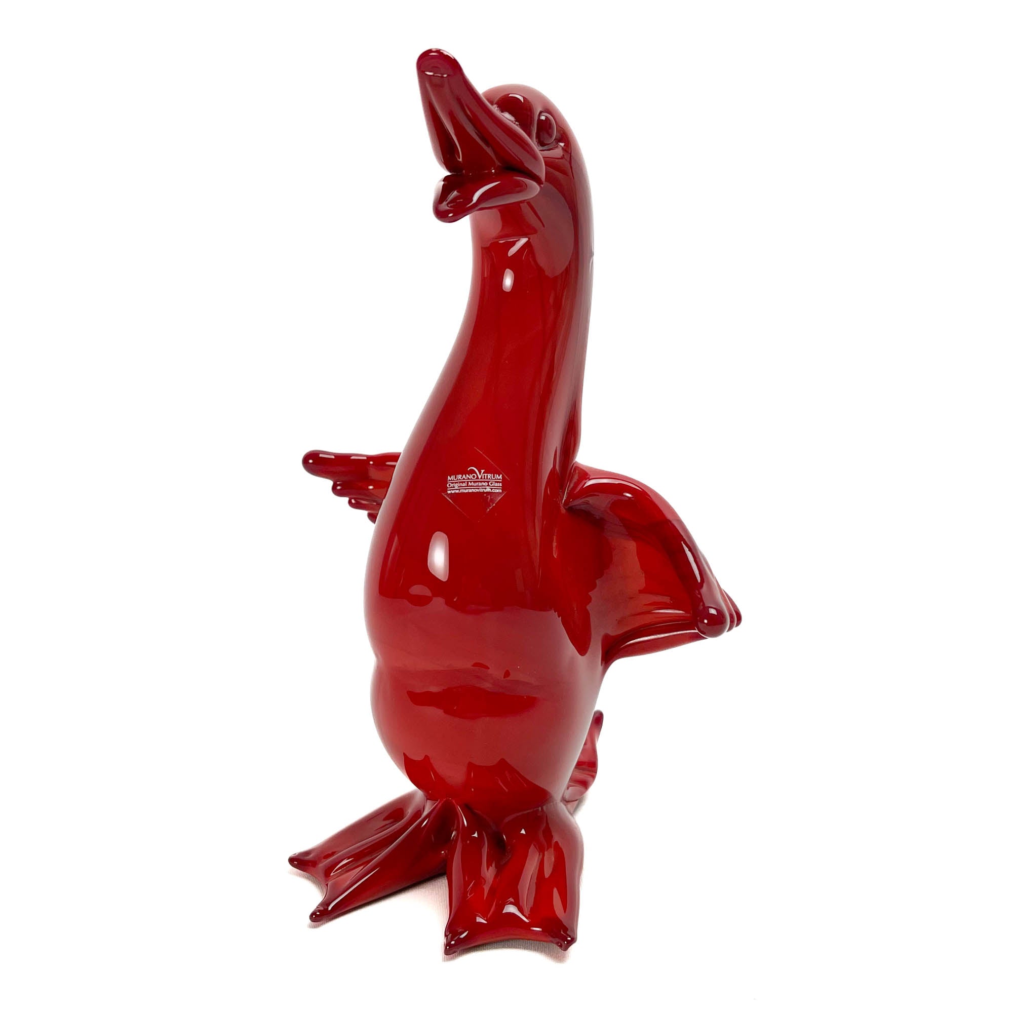 Murano Glass Red Duck