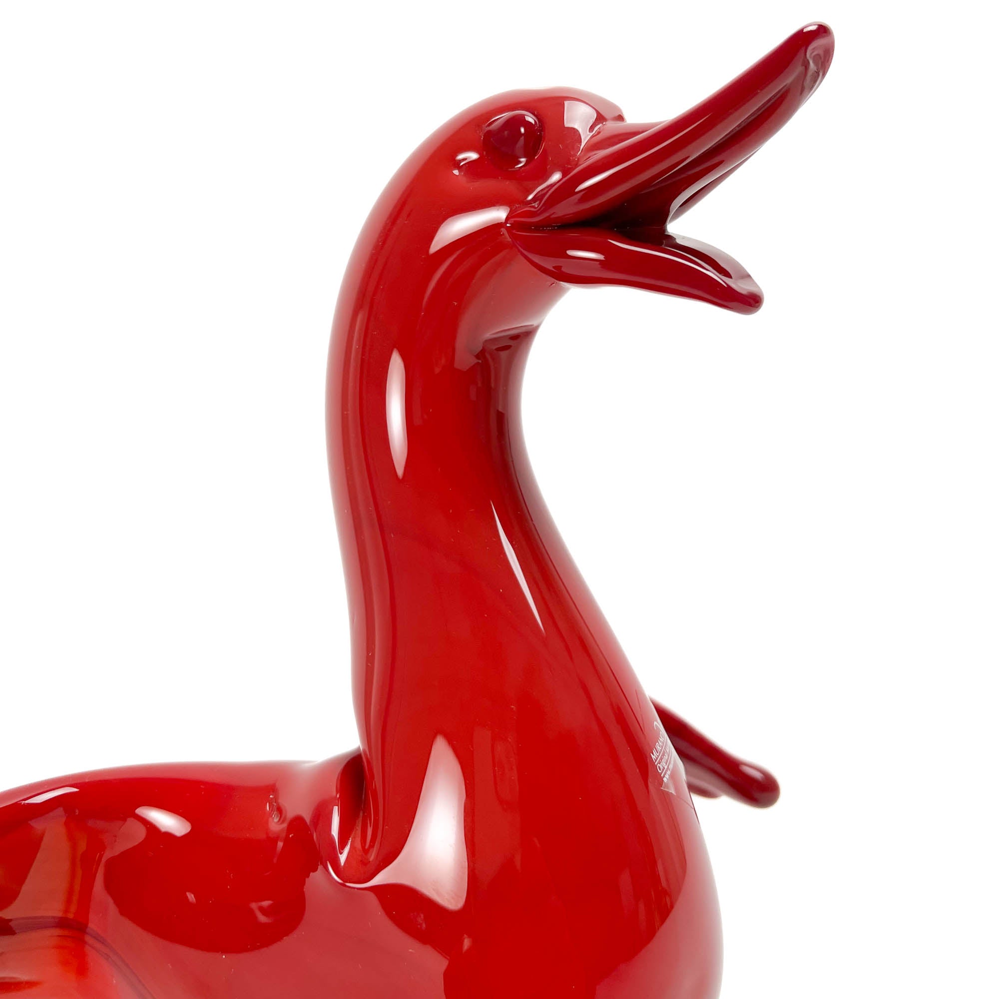 Murano Glass Red Duck