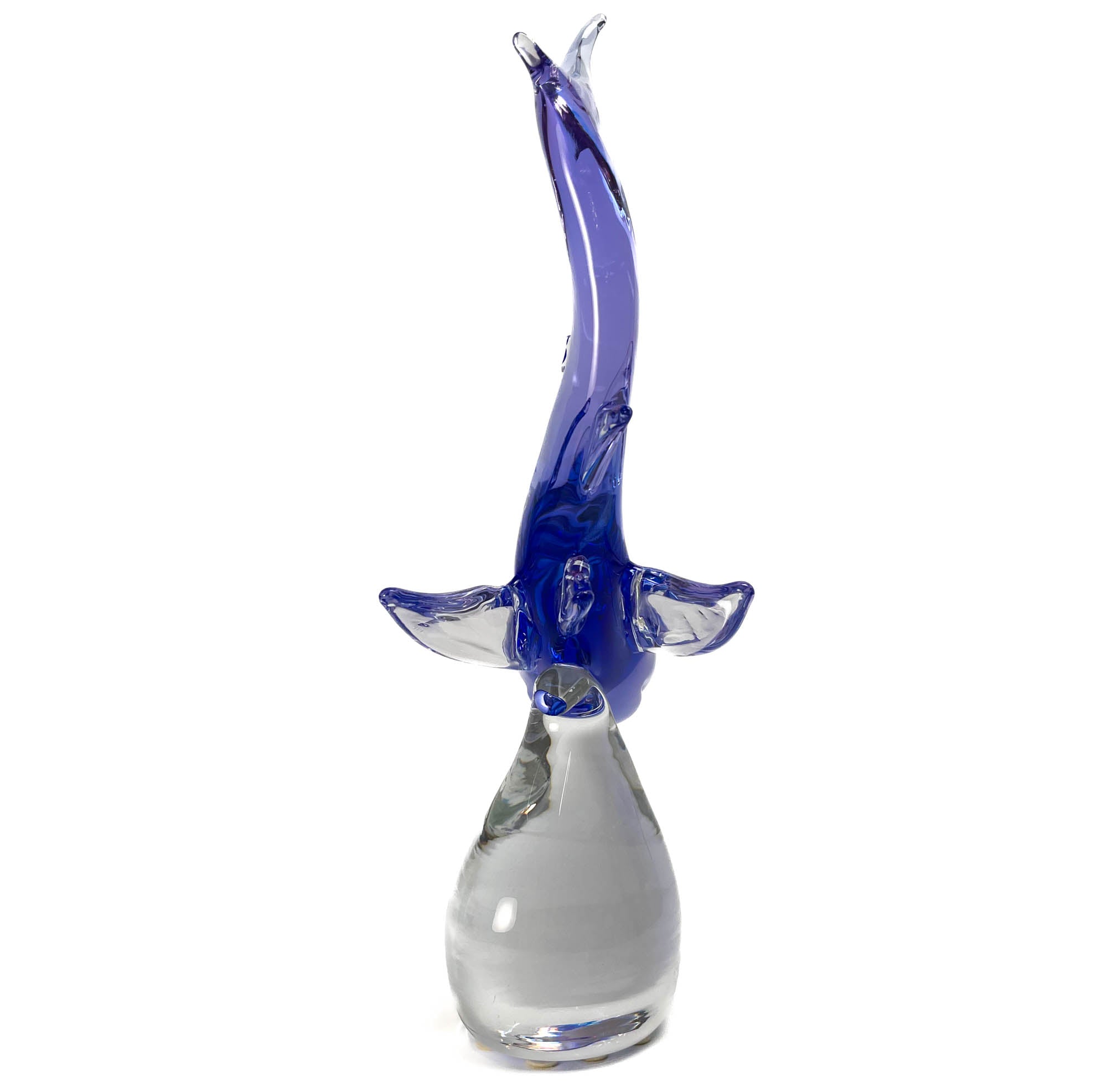 Blue Shark on a  Rock - Murano Glass Art