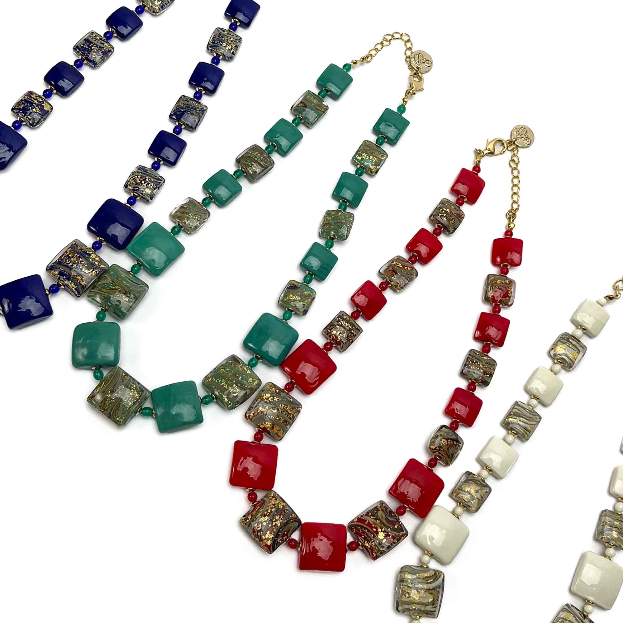 Las Vegas Short Necklace -  Murano Glass