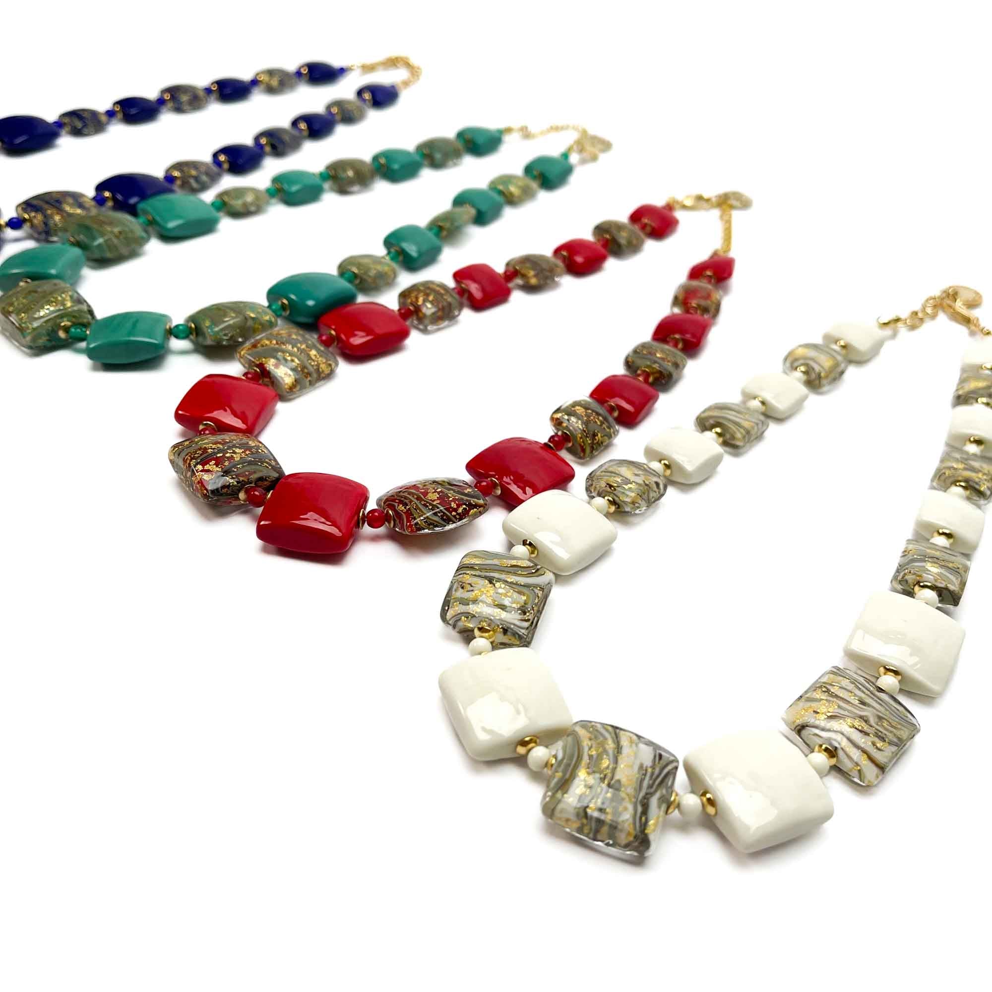 Las Vegas Short Necklace -  Murano Glass