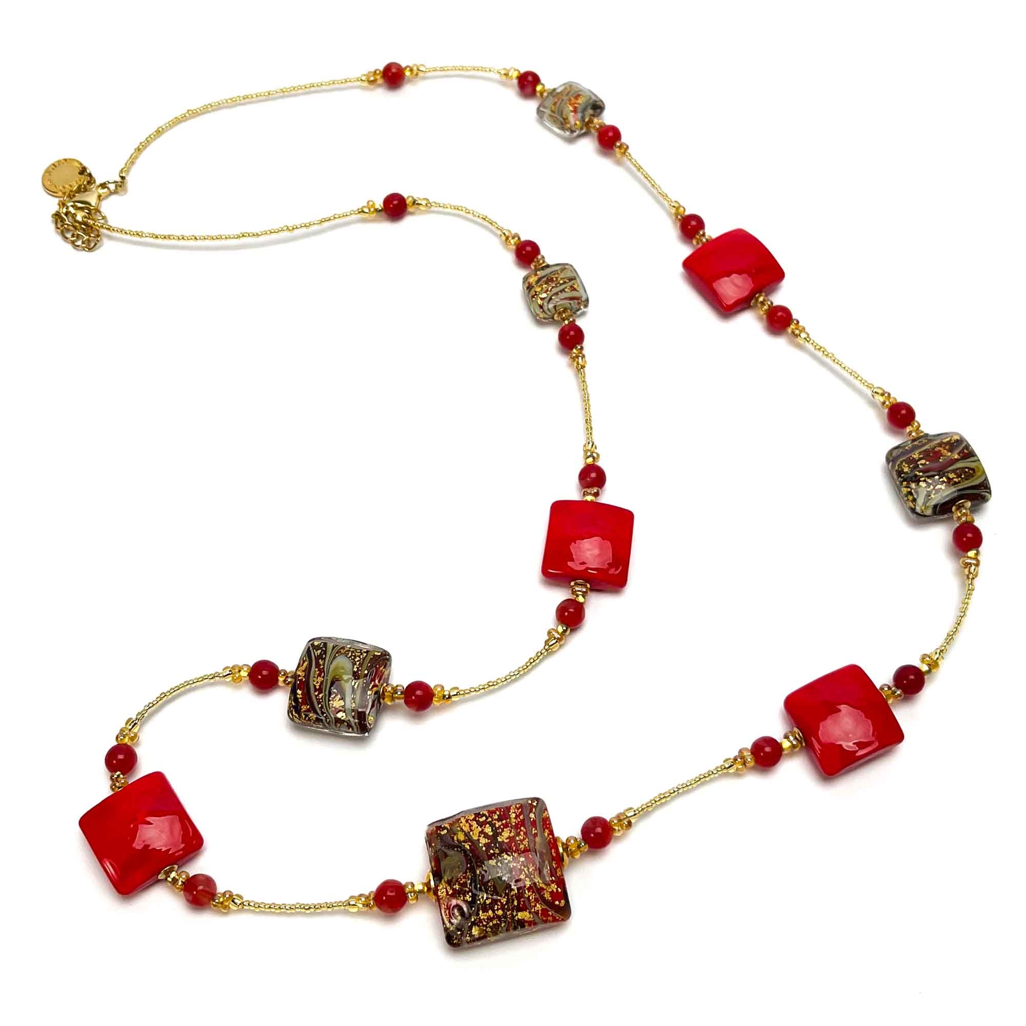 Las Vegas Long Necklace -  Murano Glass