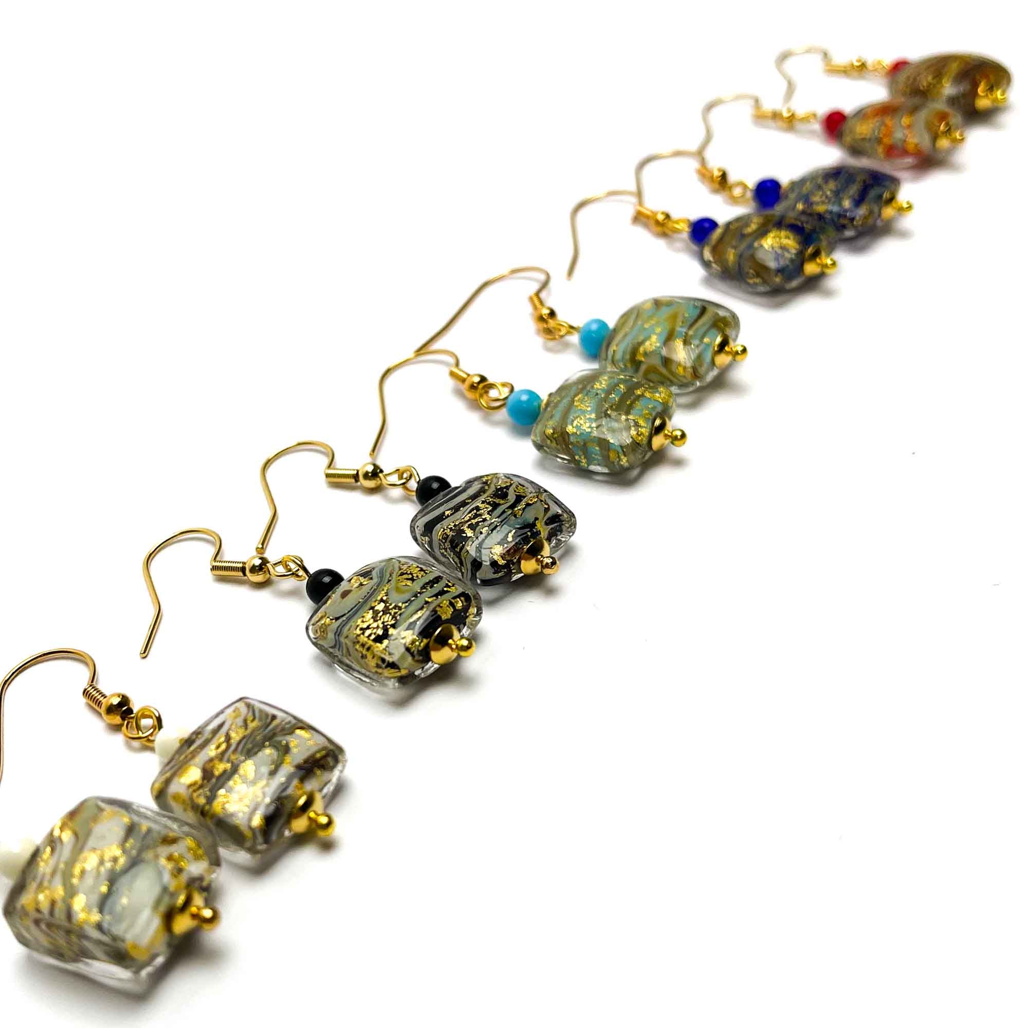 Las Vegas Small Earrings -  Murano Glass