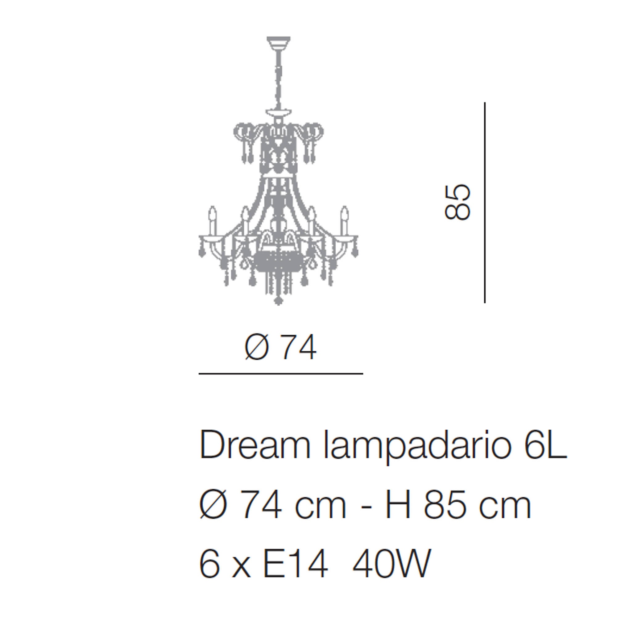 Dream Chandelier. 6 up to 36 Lights