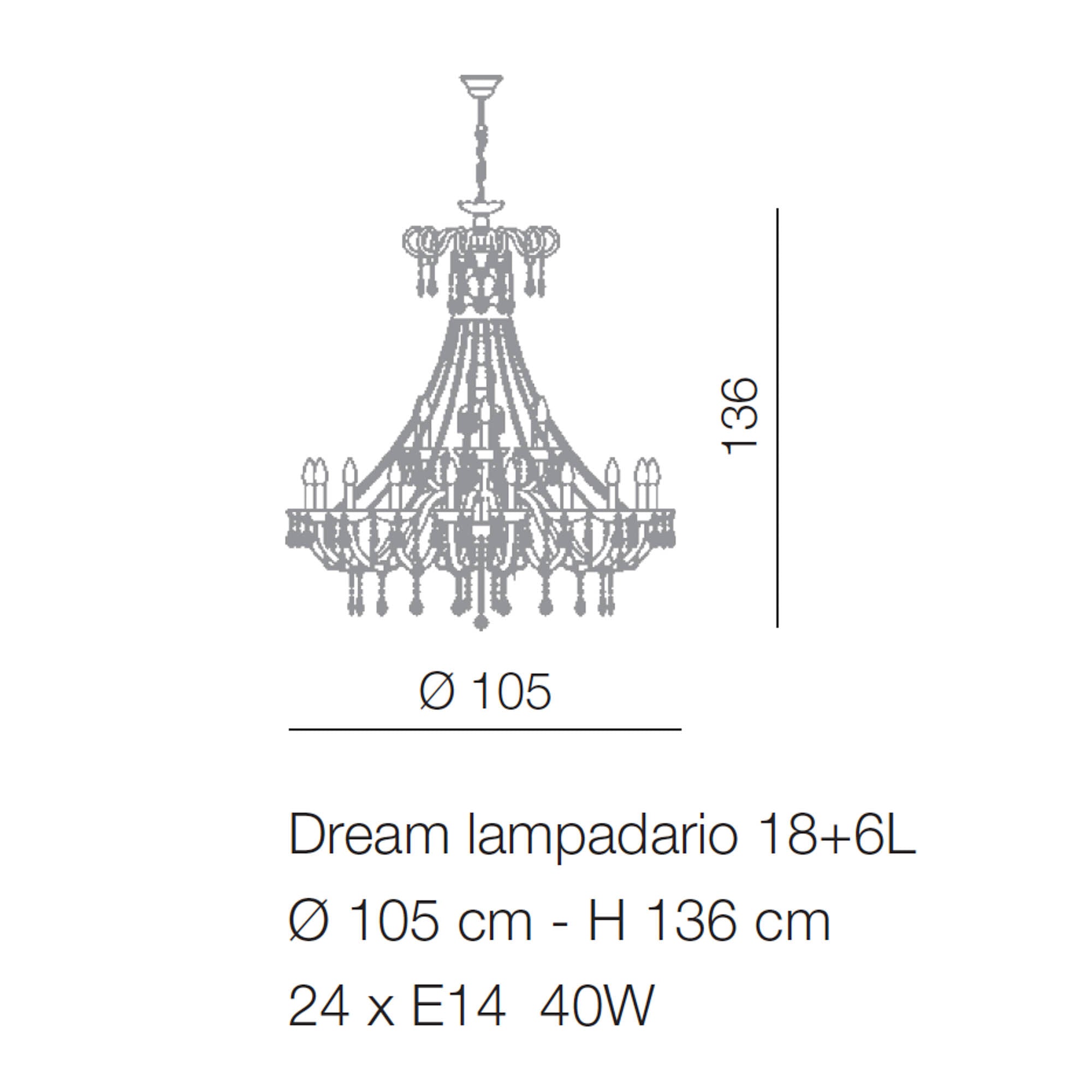 Dream Chandelier. 6 up to 36 Lights