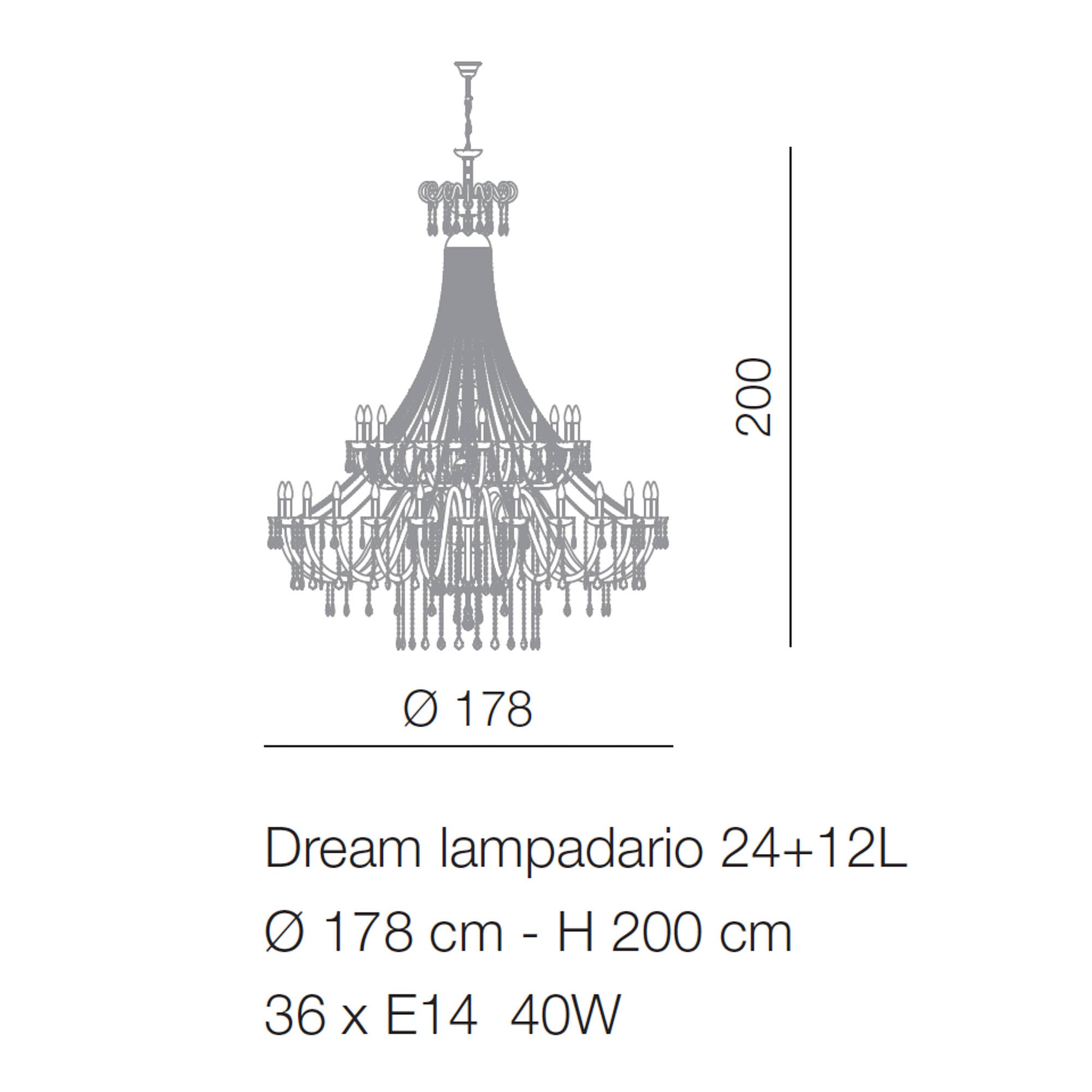 Dream Chandelier. 6 up to 36 Lights