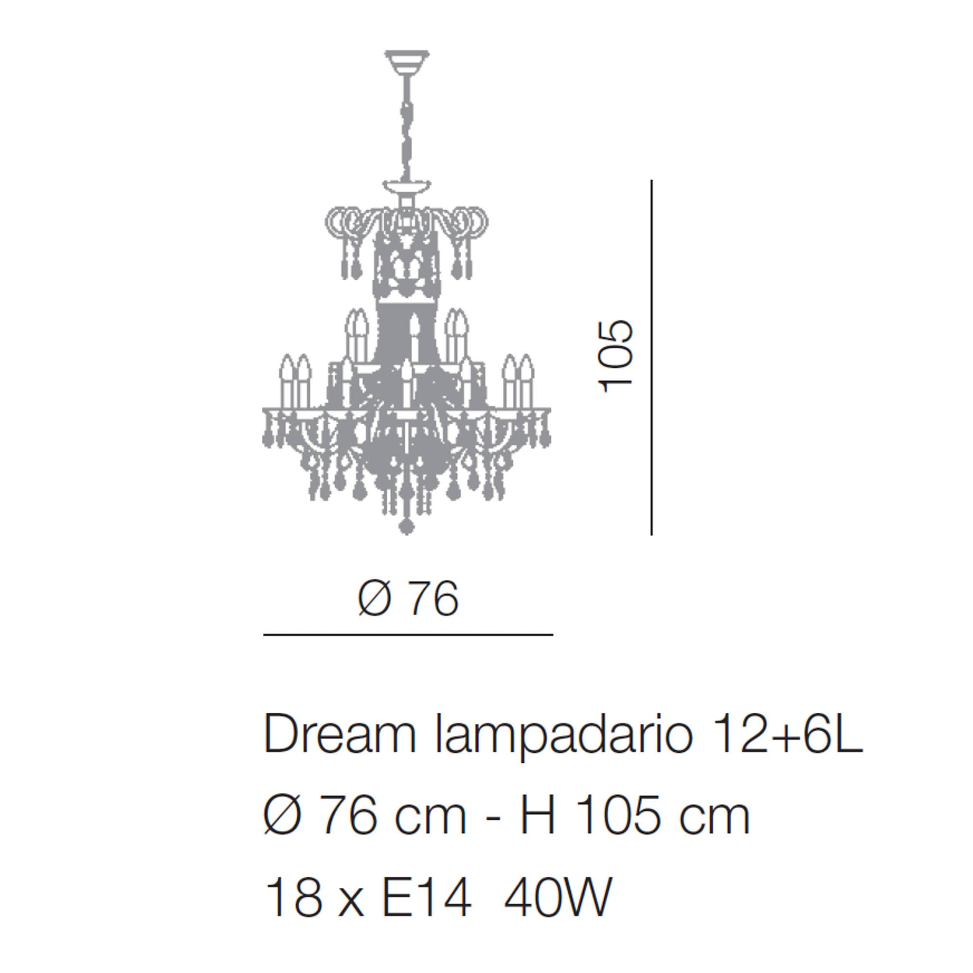 Dream Chandelier. 6 up to 36 Lights