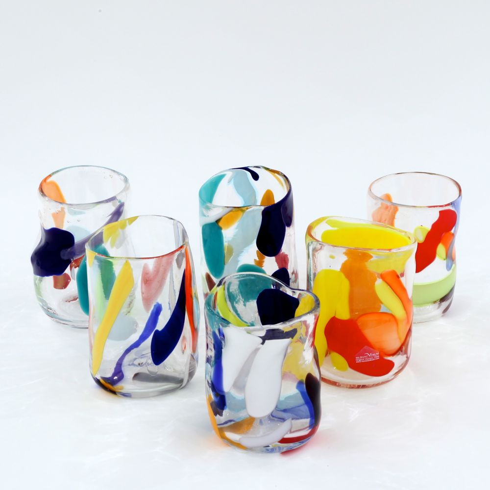 Clown drinking glass - set of 6 pcs