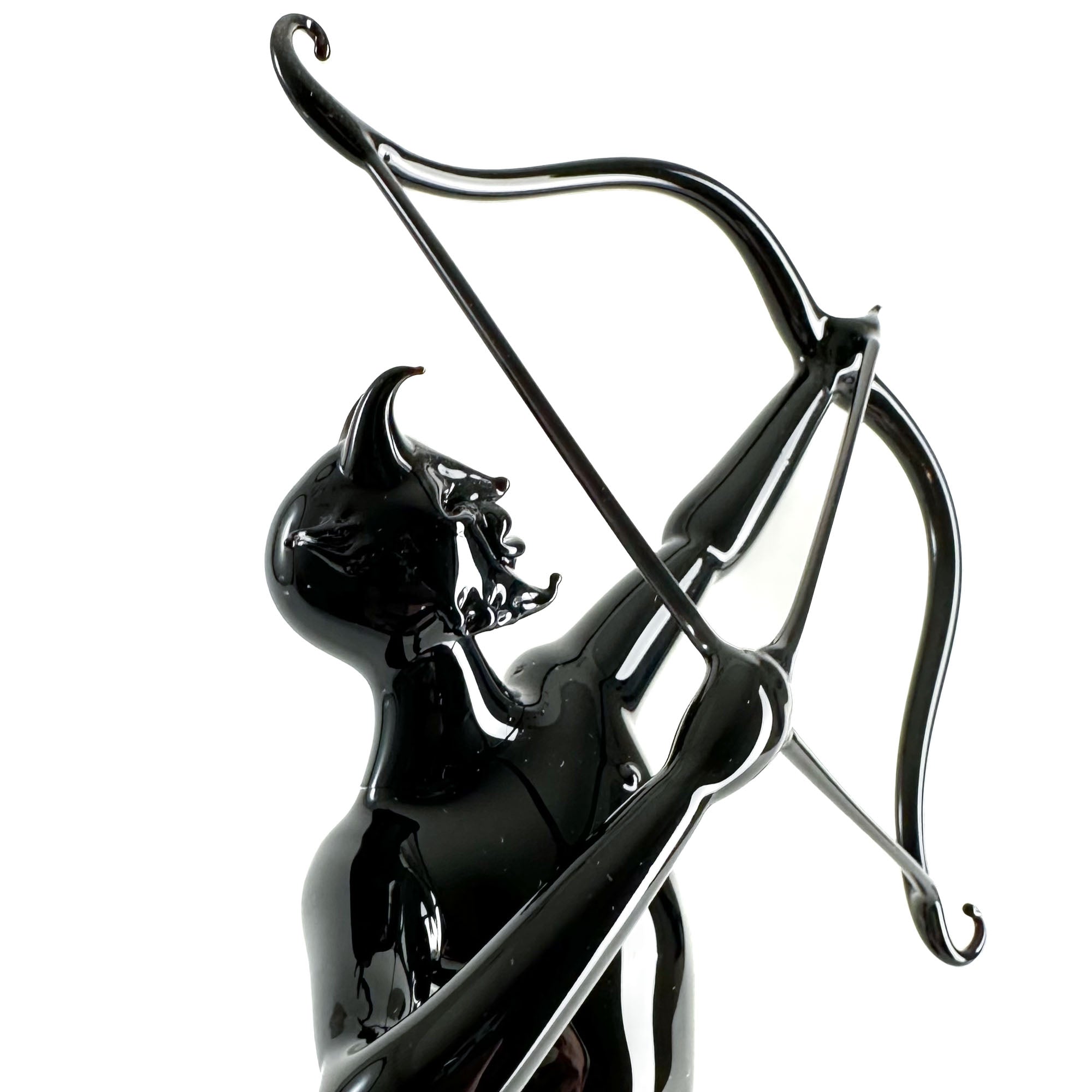 Black Devil with Bow and Arrow - Murano Glass