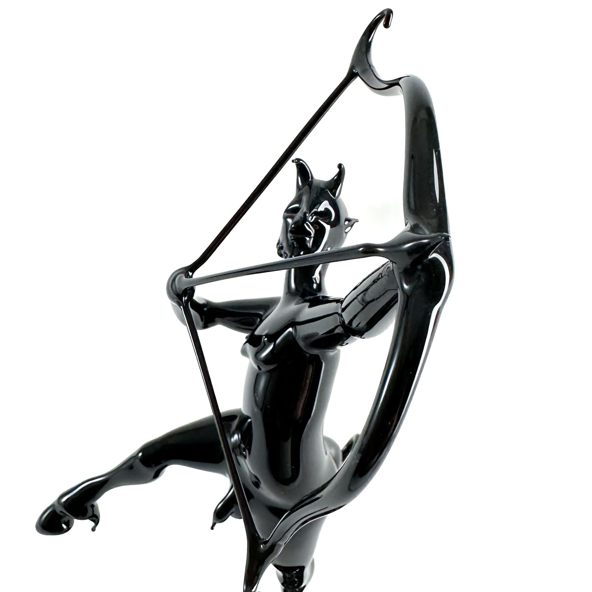 Black Devil with Bow and Arrow - Murano Glass