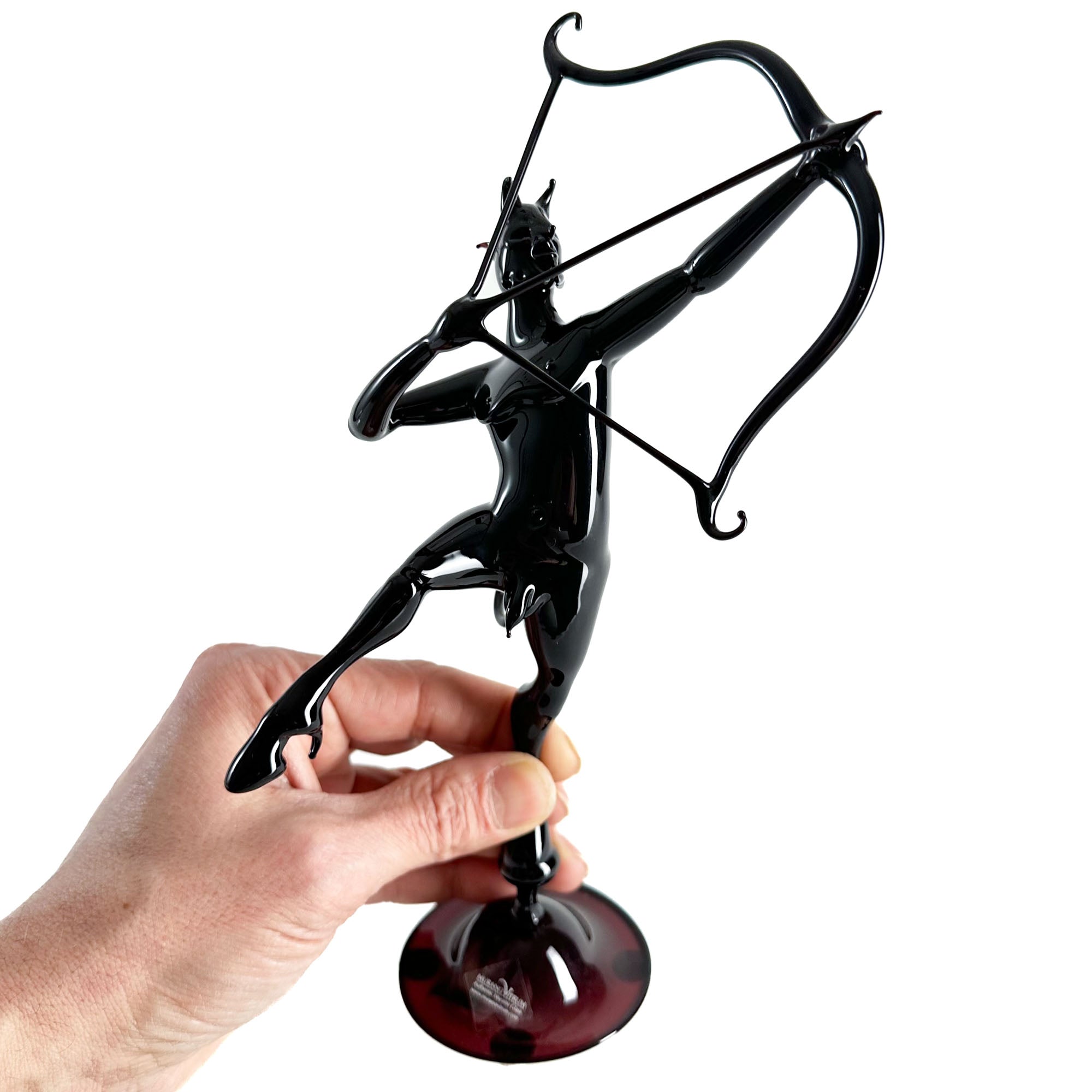 Black Devil with Bow and Arrow - Murano Glass