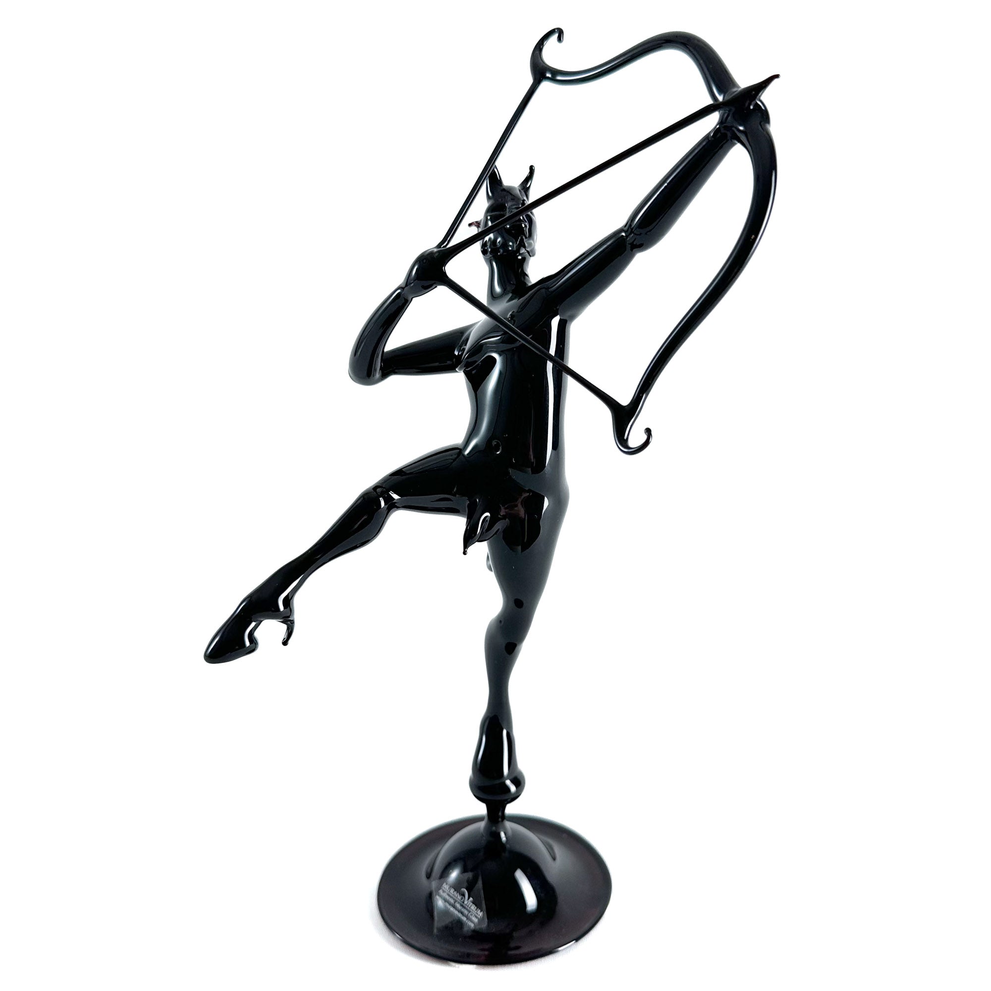 Black Devil with Bow and Arrow - Murano Glass