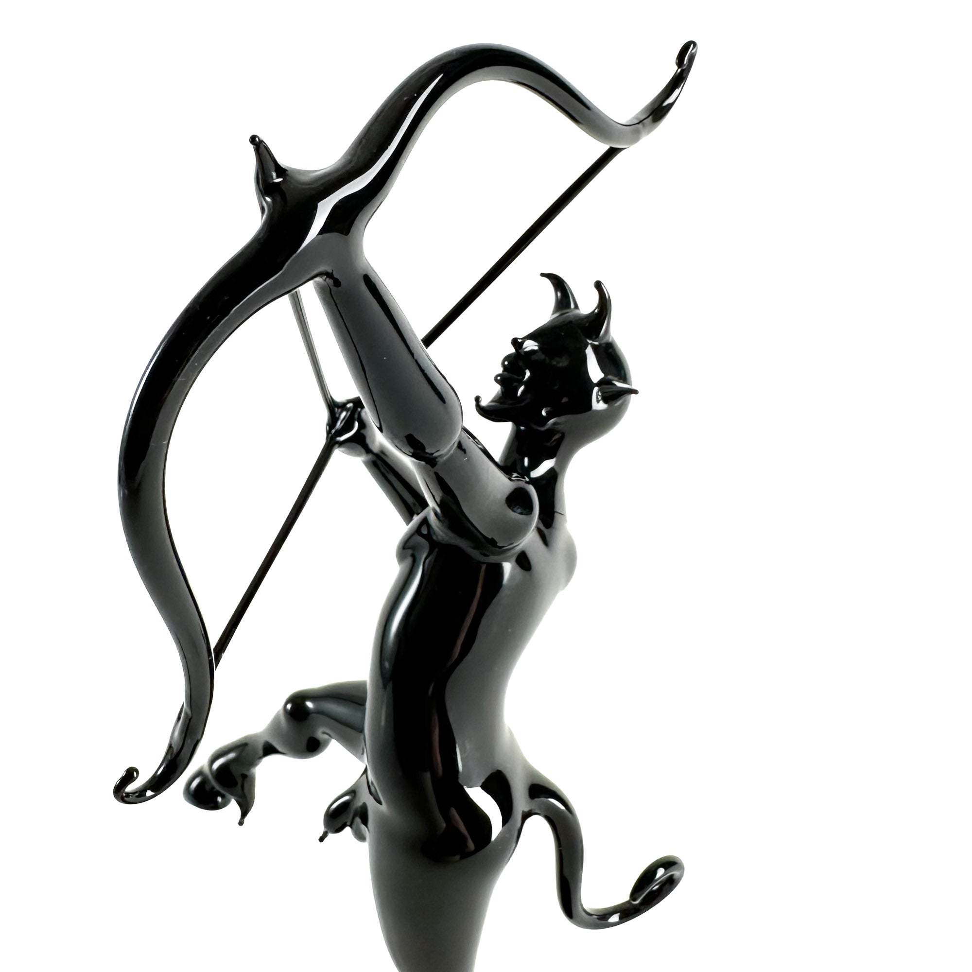 Black Devil with Bow and Arrow - Murano Glass