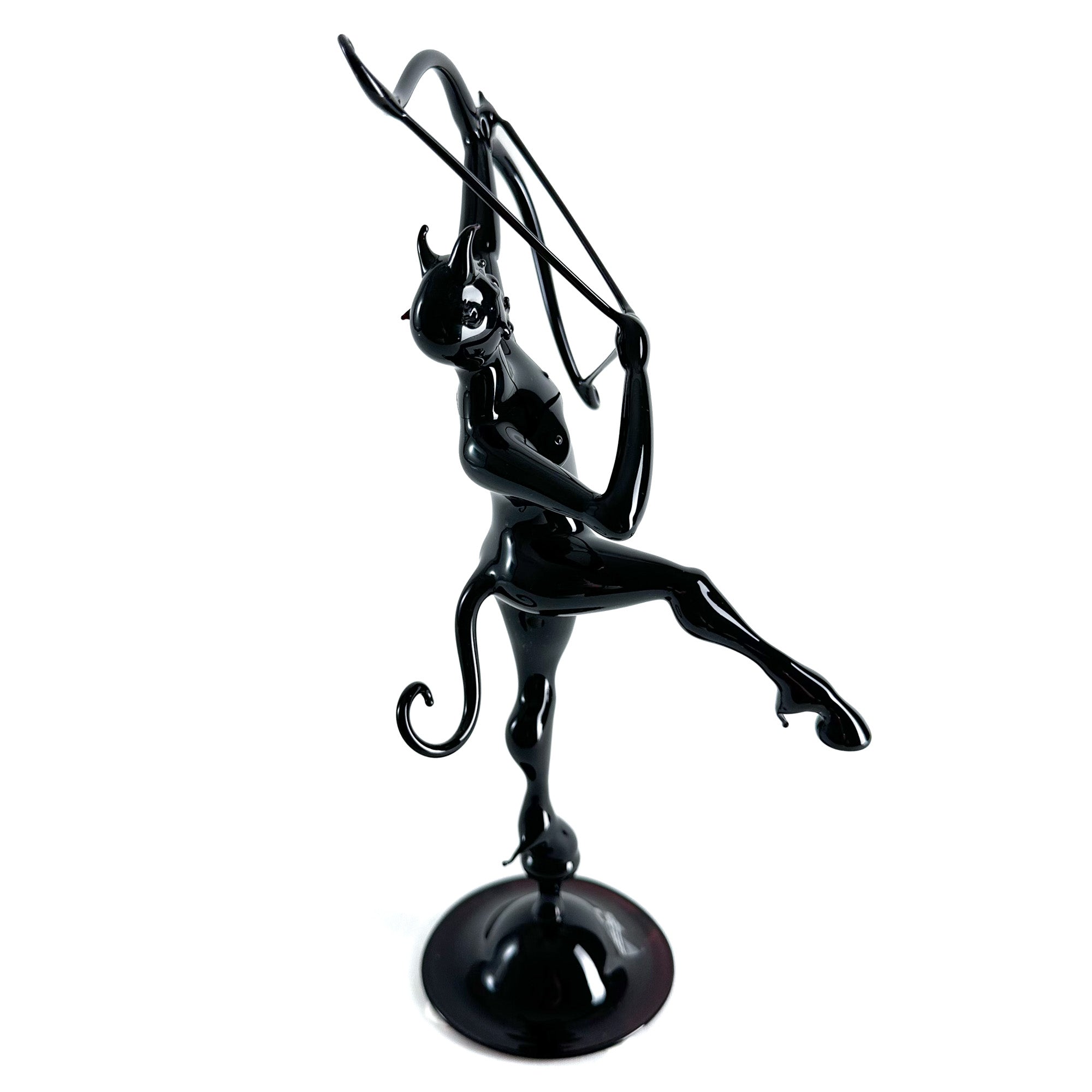 Black Devil with Bow and Arrow - Murano Glass