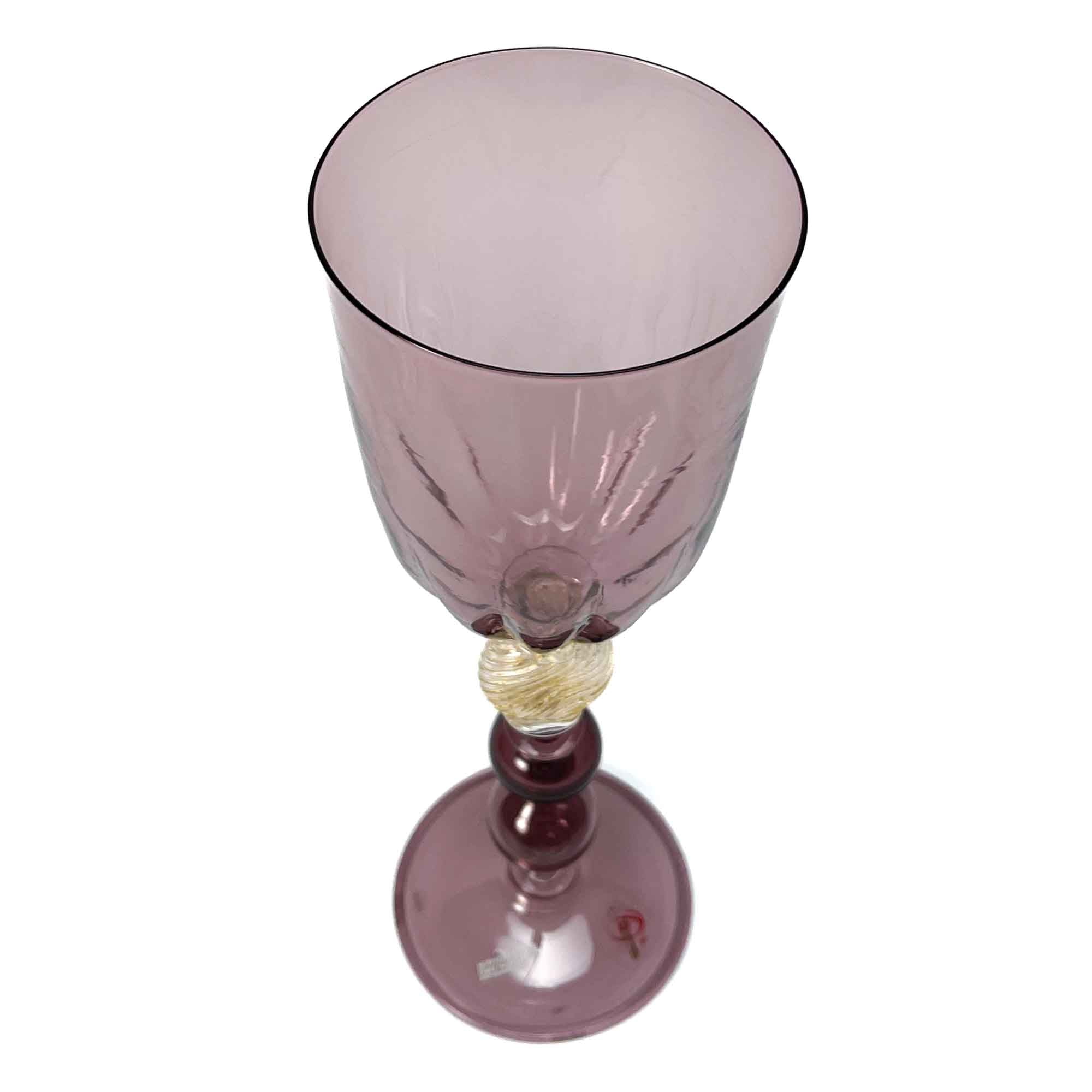 Amethyst Murano Glass Goblet - Seguso