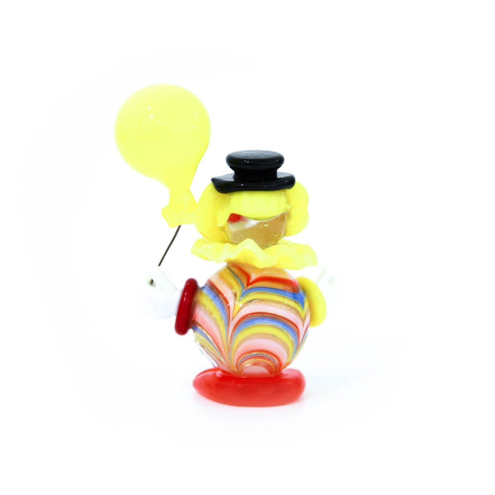 Tiny Glass Clown with balloon