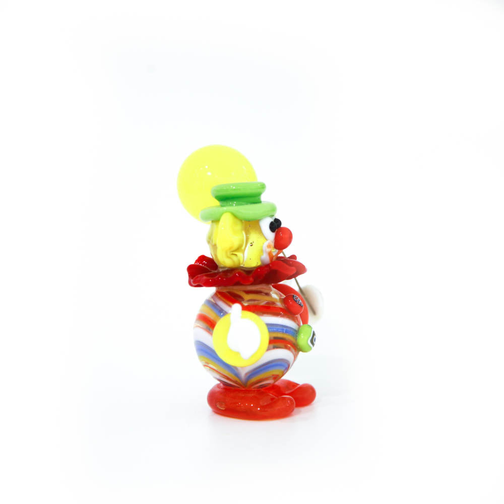 Tiny Glass Clown with balloon