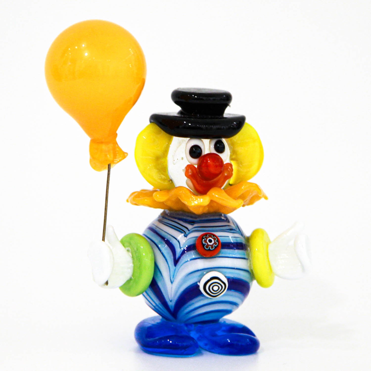 Petit clown en verre avec ballon