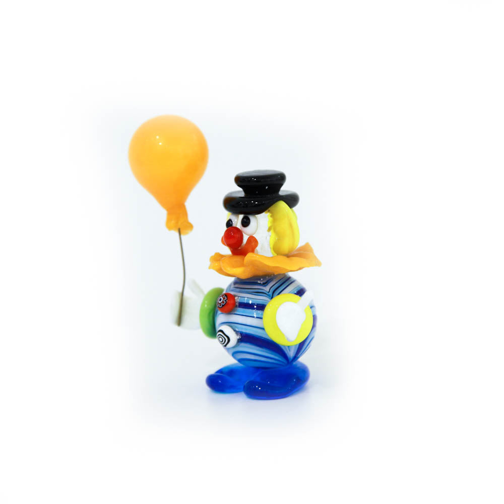 Tiny Glass Clown with balloon