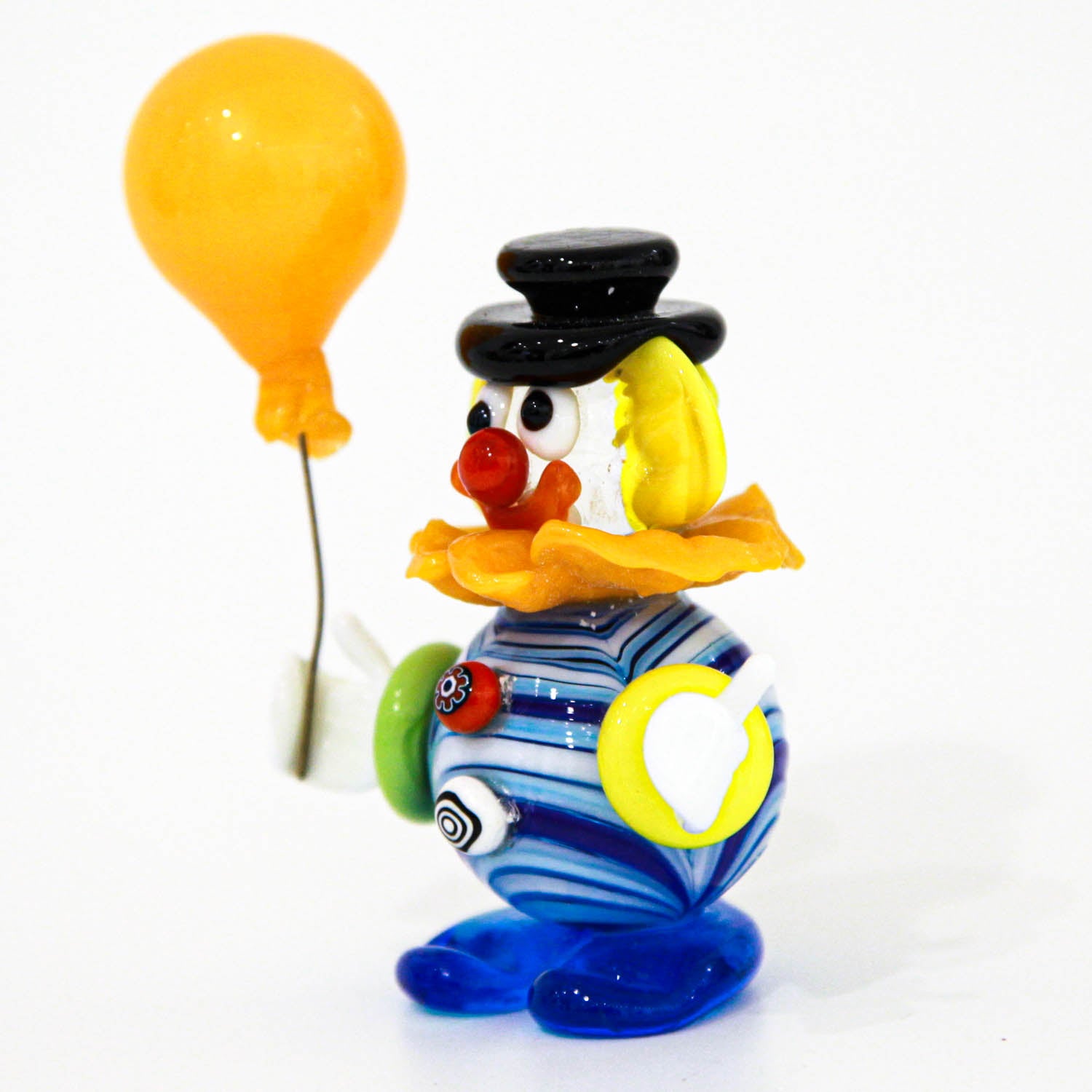 Tiny Glass Clown with balloon