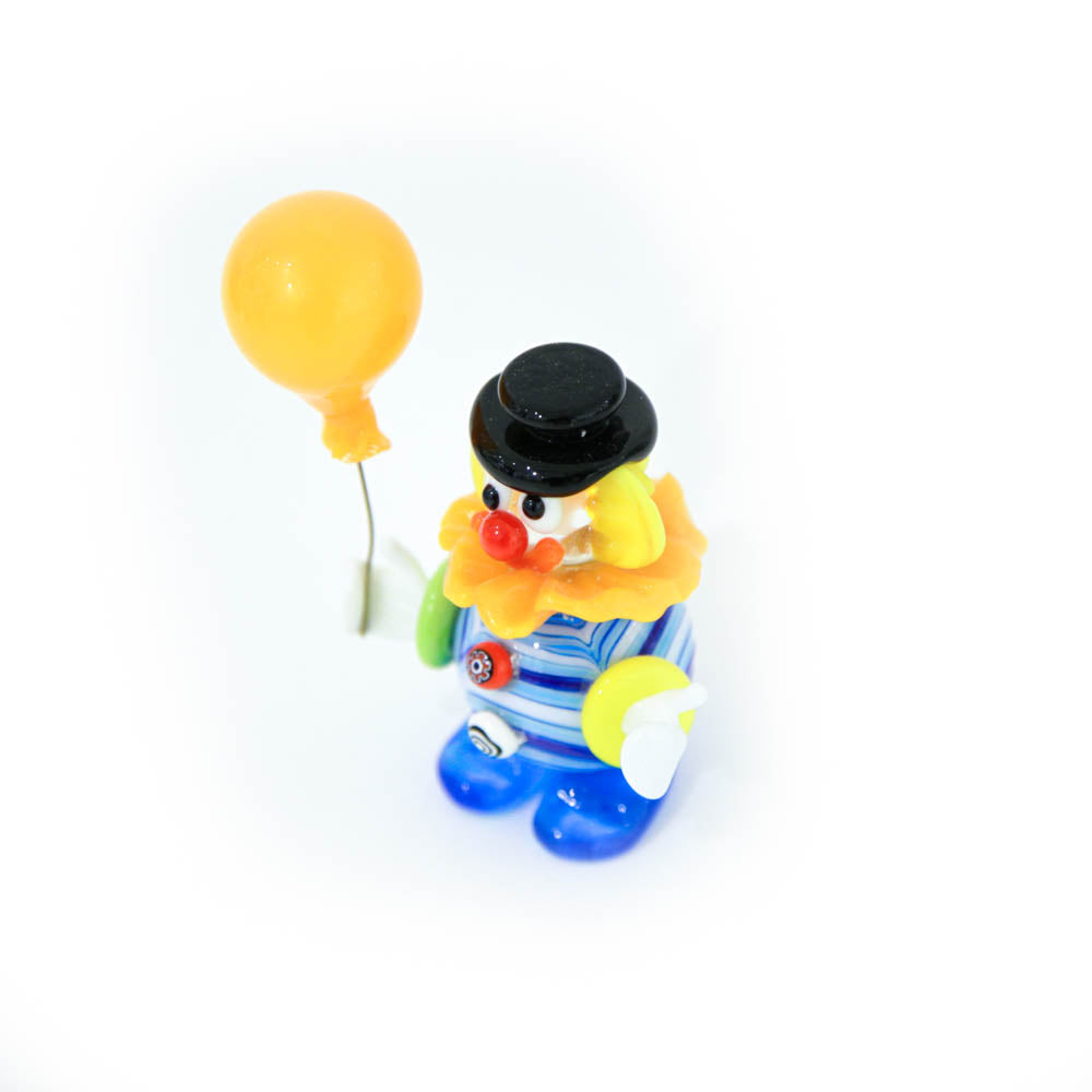 Tiny Glass Clown with balloon