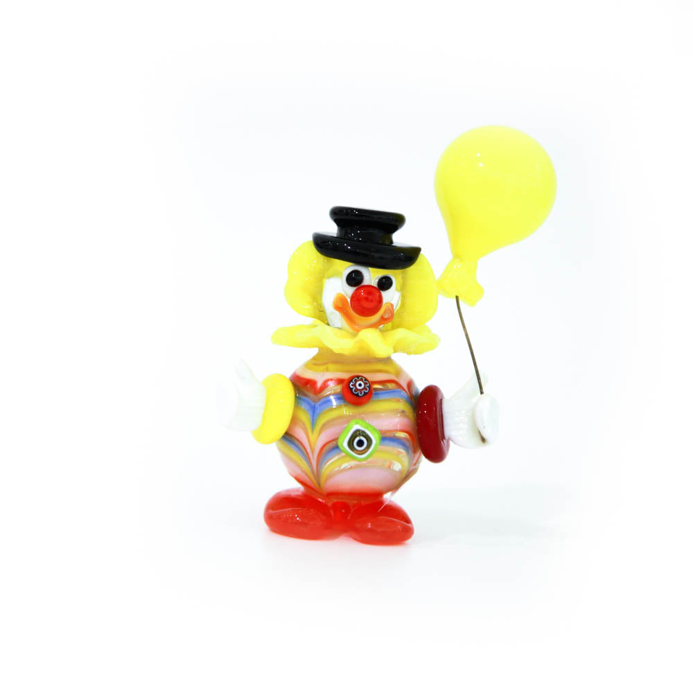 Tiny Glass Clown with balloon