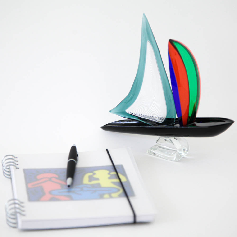 Glass sail boat - cm 22