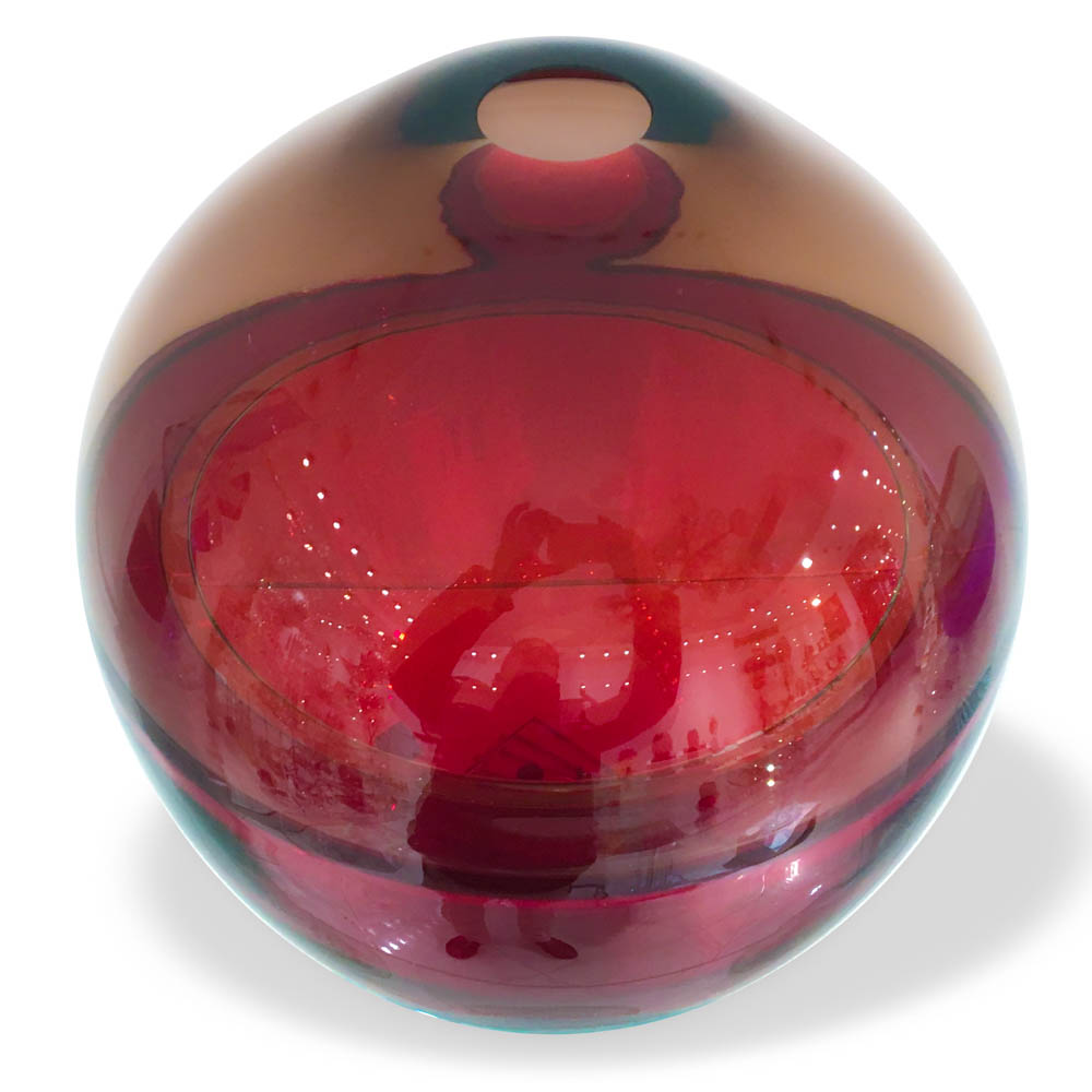 Saturno vase - red and ametyst