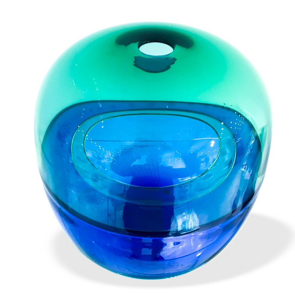 Saturno vase - blu and green