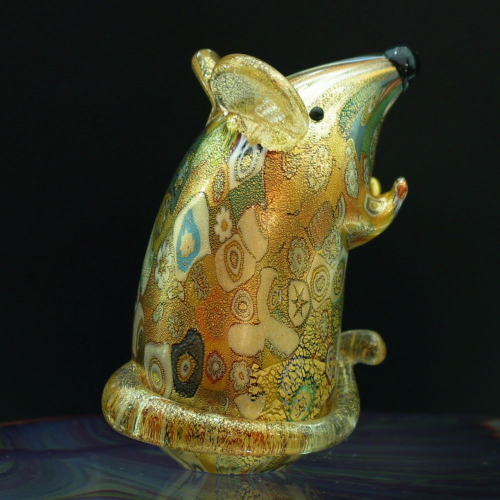 Golden Murrinas Mouse - Glass Ark