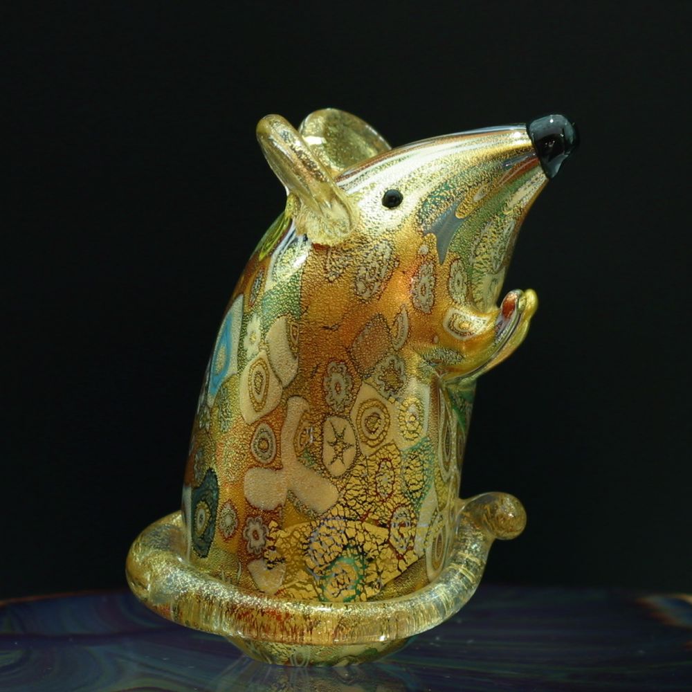 Golden Murrinas Mouse - Glass Ark