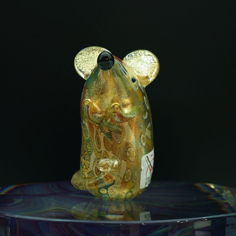 Golden Murrinas Mouse - Glass Ark