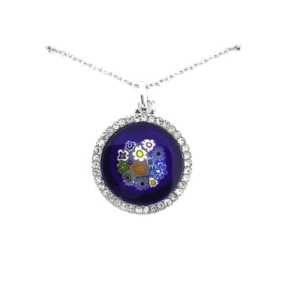 Murrina pendant with swarovski - 14 mm