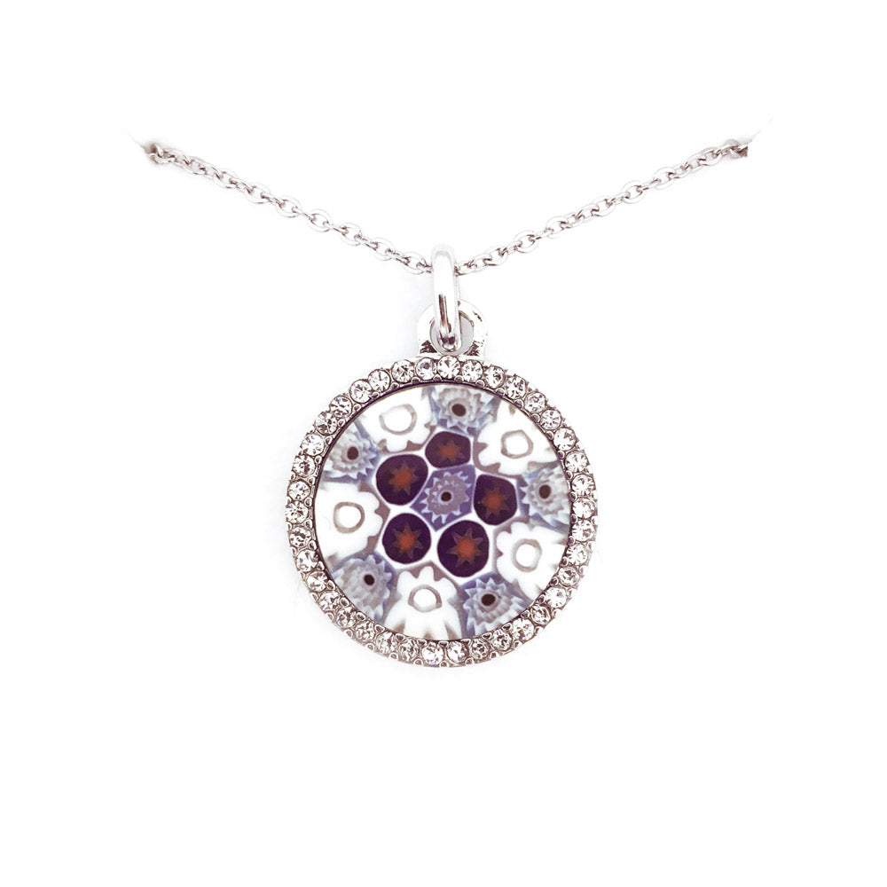 Murrina pendant with swarovski - 14 mm