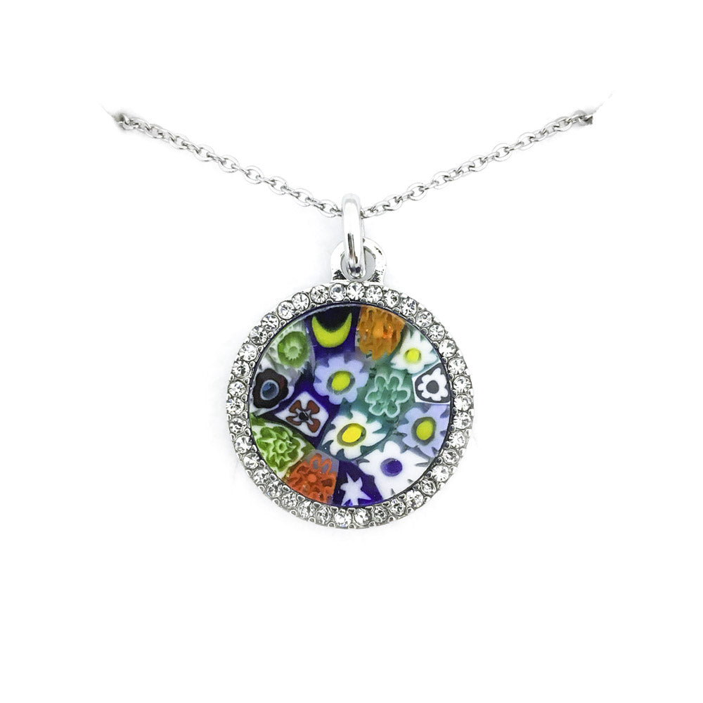 Murrina pendant with swarovski - 14 mm