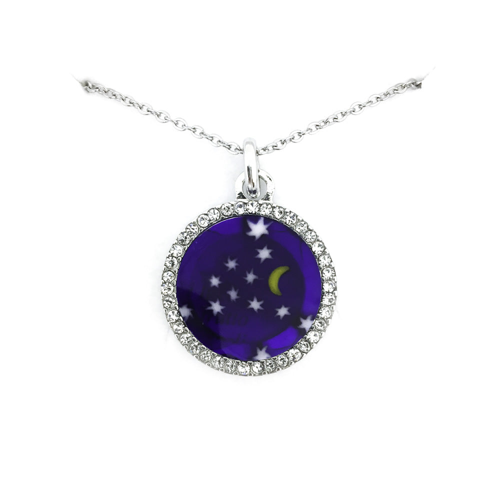 Murrina pendant with swarovski - 14 mm