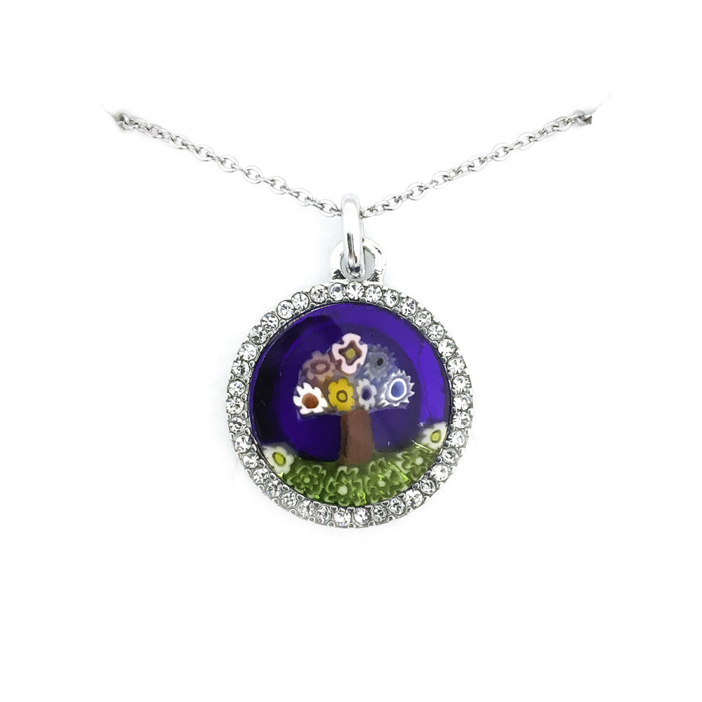 Murrina pendant with swarovski - 14 mm