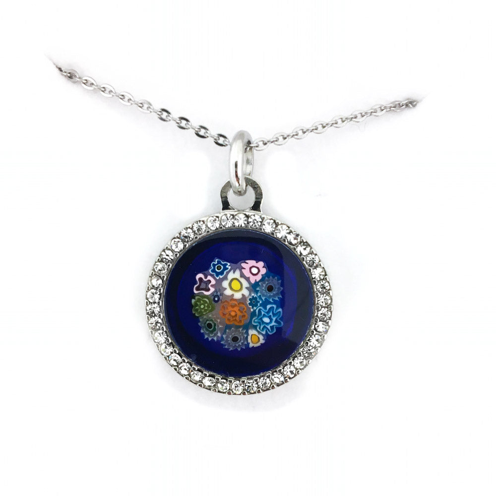 Murrina pendant with swarovski - 18 mm