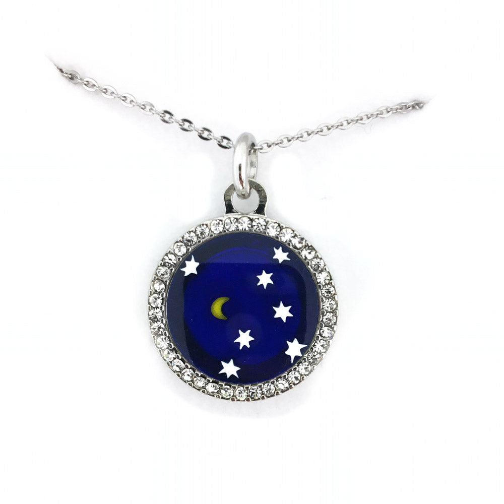 Murrina pendant with swarovski - 18 mm