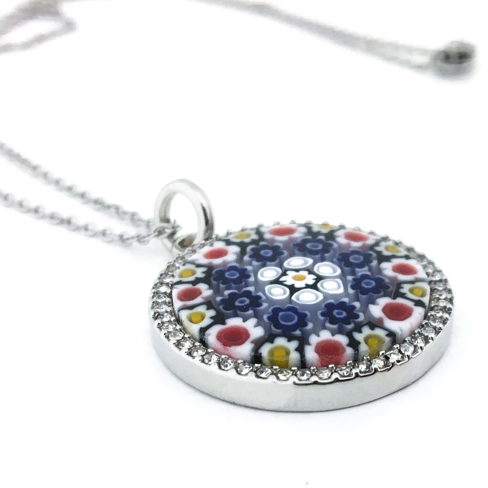 Murrina pendant with swarovski - 23 mm