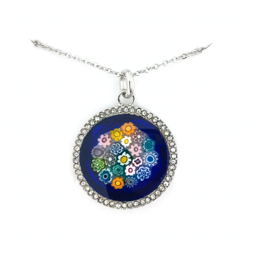 Murrina pendant with swarovski - 23 mm