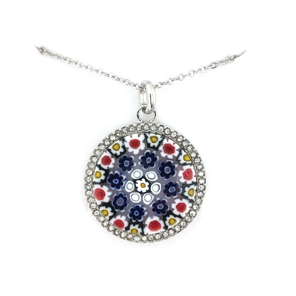 Murrina pendant with swarovski - 23 mm