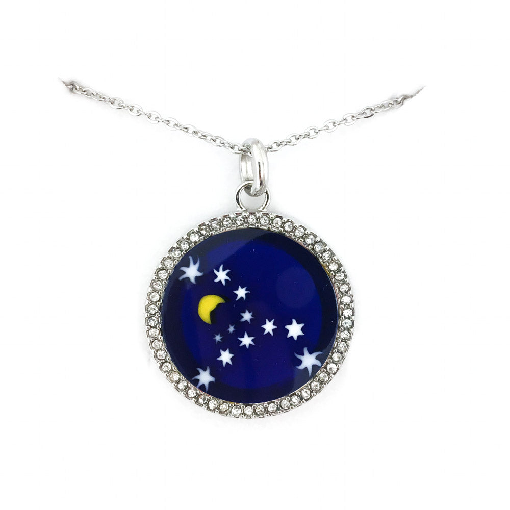 Murrina pendant with swarovski - 23 mm