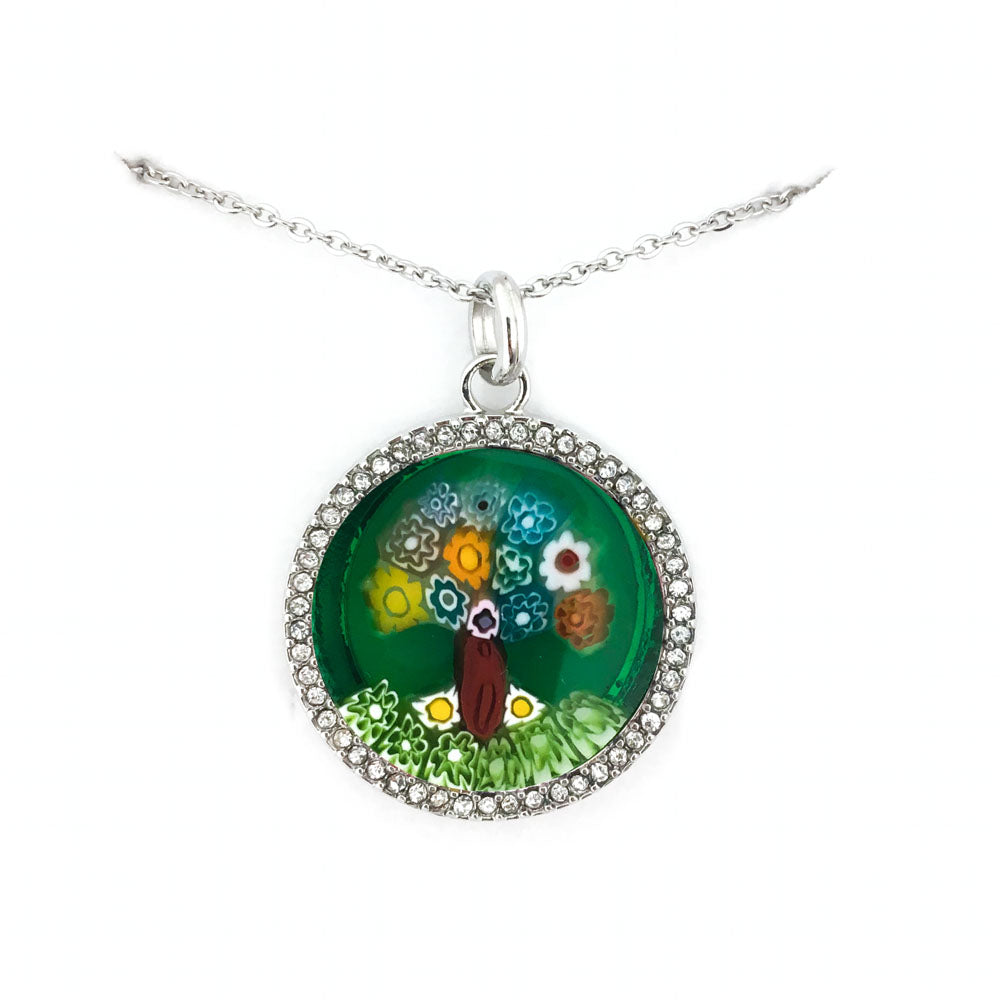 Murrina pendant with swarovski - 23 mm