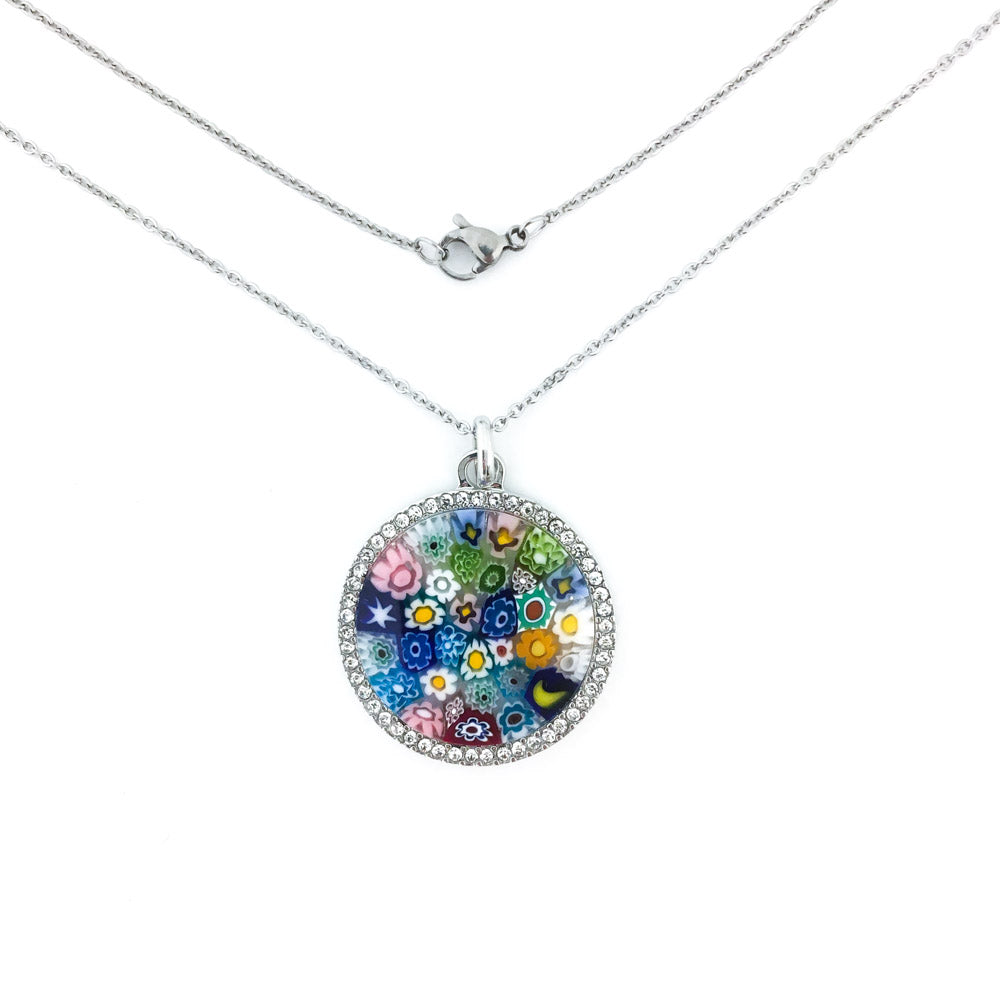 Murrina pendant with swarovski - 26 mm