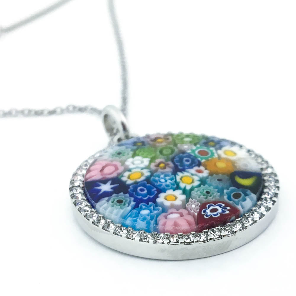 Murrina pendant with swarovski - 26 mm