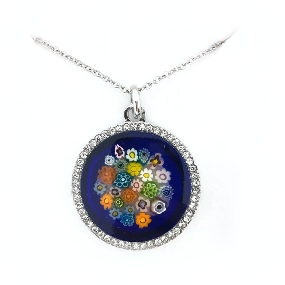 Murrina pendant with swarovski - 26 mm