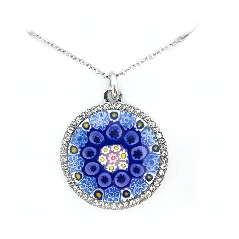 Murrina pendant with swarovski - 26 mm