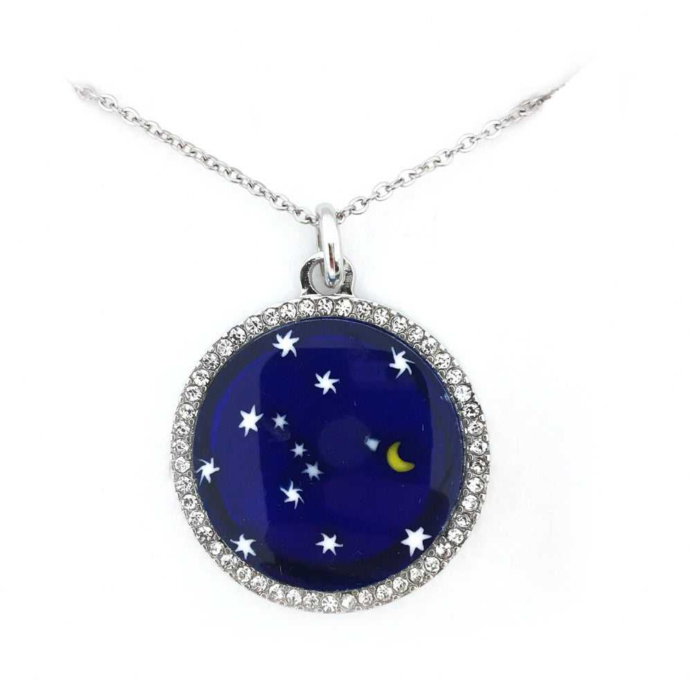 Murrina pendant with swarovski - 26 mm