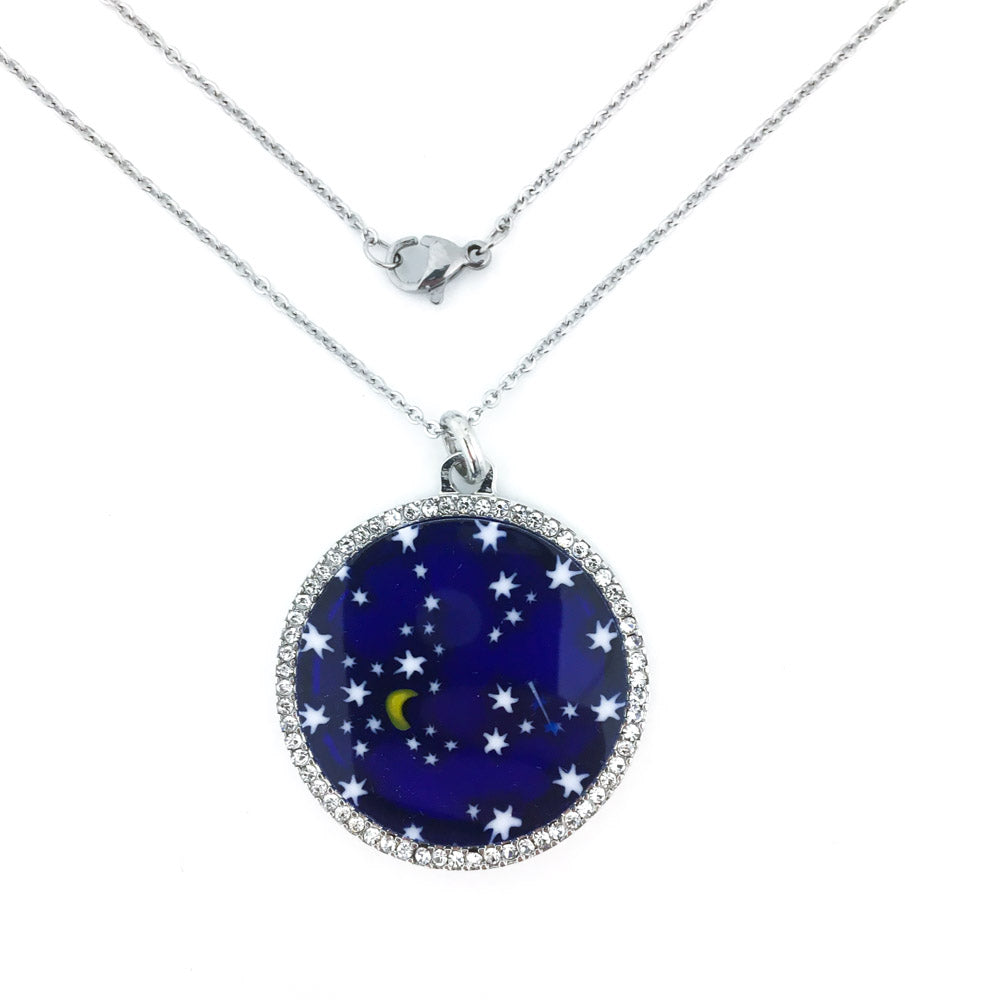 Murrina pendant with swarovski - 31 mm